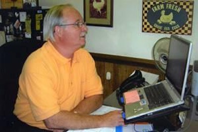 Russ Powell, vice president of the Braswell Milling Company, is involved in financial, technical and production aspects of its operation.