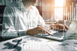 Big Data Technology For Business Finance Concept.