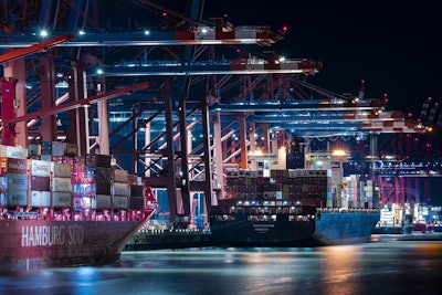 Port container export barge trade pixabay feb 2022